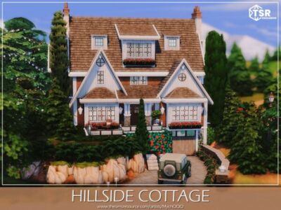 Hillside Cottage by Mychqqq Sims 4 CC