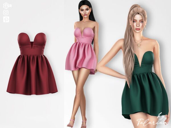 Holly Dress By Talarian 1 Holly Dress By Talarian Sims 4 CC