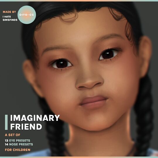 Imaginary Friend: Face Presets for Children 3 sims 4 cc imaginary friend a set of face presets for children by oitocc 2