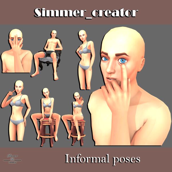 Informal Poses for All 1 Informal Poses for All Sims 4 CC