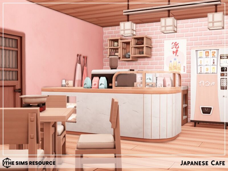 Stunning Japanese Cafe Residential Lot 5 sims 4 cc japanese cafe 5