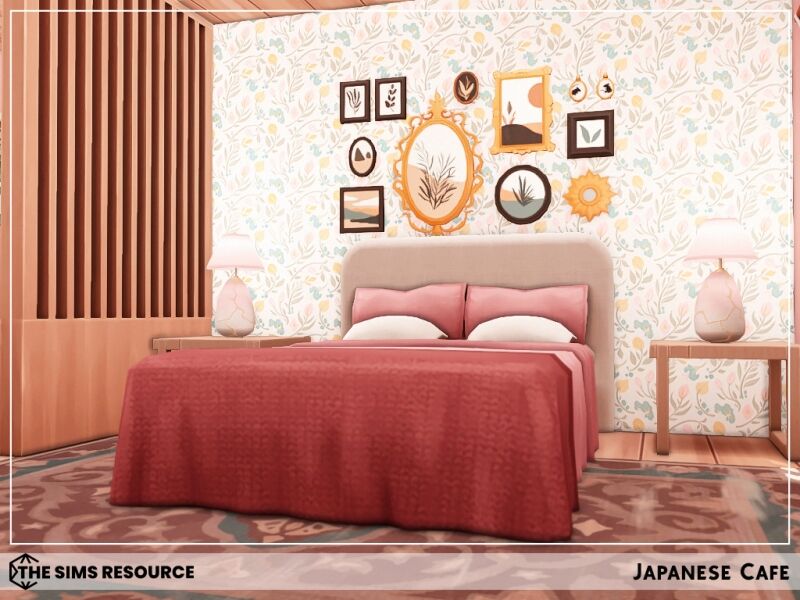 Stunning Japanese Cafe Residential Lot 4 sims 4 cc japanese cafe 9