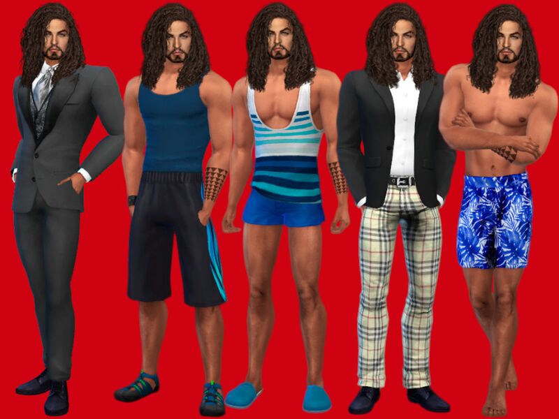 Jason Momoa Sim by Darkwave14 2 sims 4 cc jason momoa by darkwave14 2