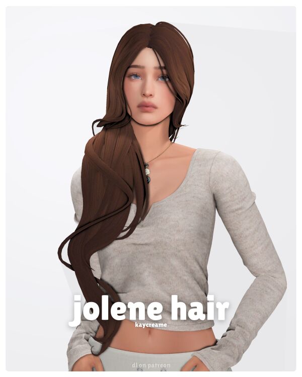 Stunning Jolene Hair by Kaycreame 1 Stunning Jolene Hair by Kaycreame Sims 4 CC
