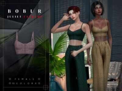 Stylish Juliet Crop Top for Women Sims 4 CC