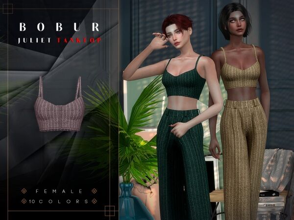 Stylish Juliet Crop Top for Women Sims 4 CC