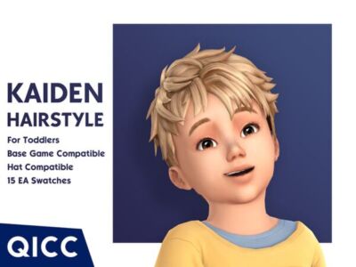 Stylish Kaiden Hair for Kids Sims 4 CC