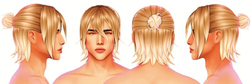 sims 4 cc kaname hair by peachibunnii 3