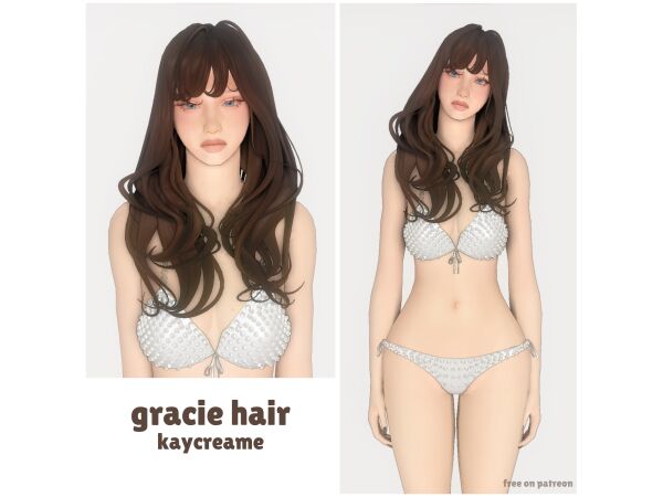 Stunning Kristen Hair by Kaycreame 3 sims 4 cc kaycreame kristen hair 4