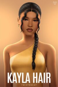 Kayla Hair By Twistedcat Sims 4 CC