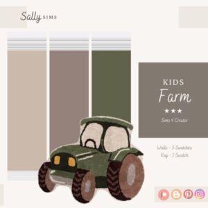 Fun Farm-themed Kids Room Decor Sims 4 CC