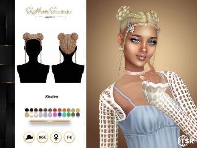Kirsten Hairstyle: A Stylish Updo Sims 4 CC
