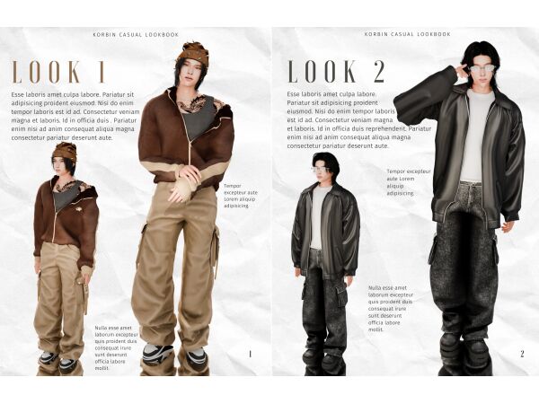 Korbin Casual Lookbook 1 & 2 1 Korbin Casual Lookbook 1 & 2 Sims 4 CC