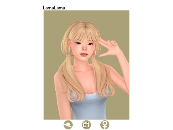 Lamalama | Hair Clio 3 sims 4 cc lamalama hair clio 3