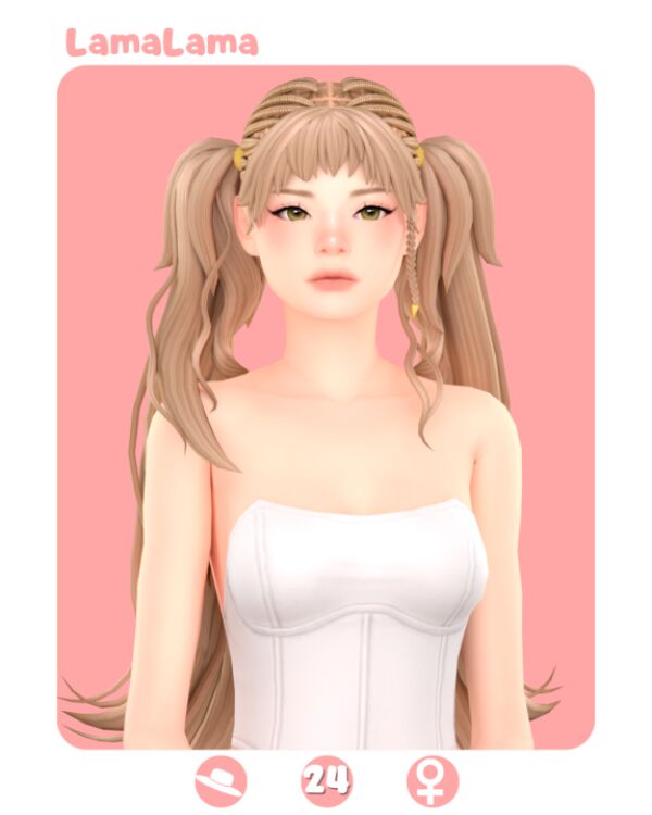 Lamalama | Hair Desscaras 1 Lamalama | Hair Desscaras Sims 4 CC