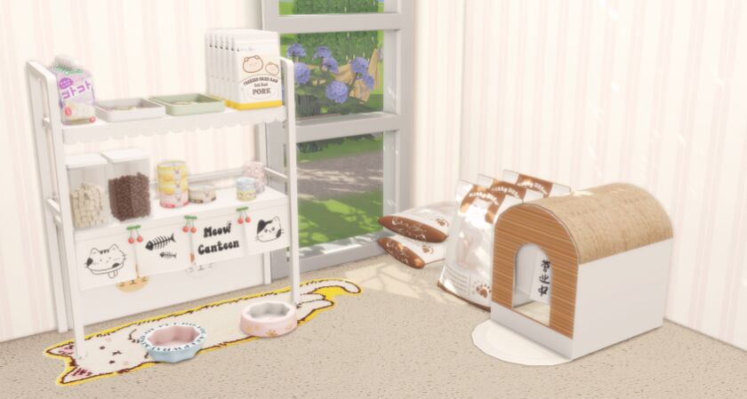 Meow Canteen Set 3 sims 4 cc lana meow canteen set 3