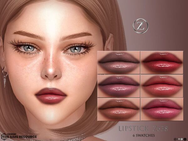 Lipstick Z638 by Zenx 1 Lipstick Z638 by Zenx Sims 4 CC