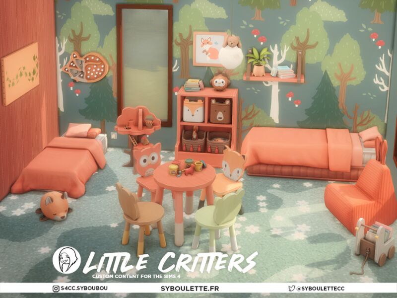 Adorable Little Critters Kid Nursery 4 sims 4 cc little critters kid nursery by syboulette 2