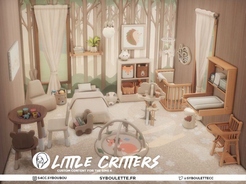 Adorable Little Critters Kid Nursery 2 sims 4 cc little critters kid nursery by syboulette 4
