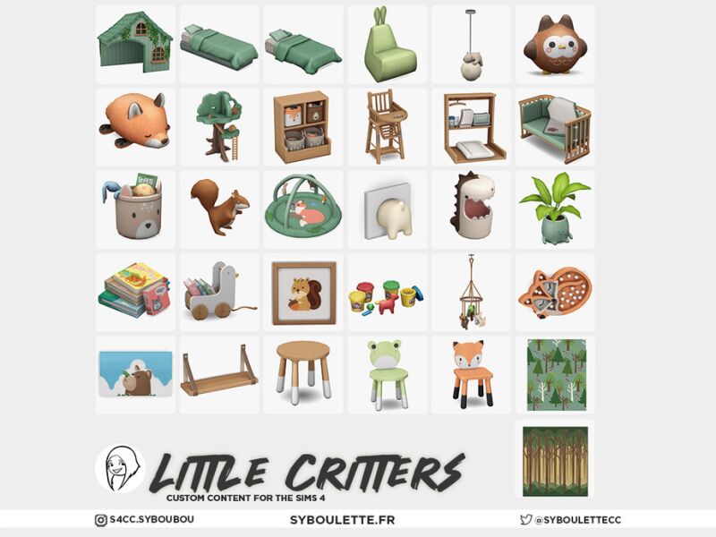 Adorable Little Critters Kid Nursery 3 sims 4 cc little critters kid nursery by syboulette 5