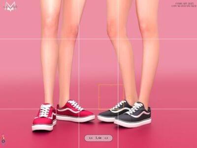 Stylish Low Skater Sneakers for Women Sims 4 CC