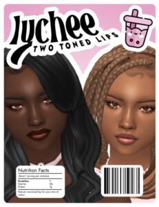 Lychee Lips – Stunning Lipstick by Milkteatrait Sims 4 CC