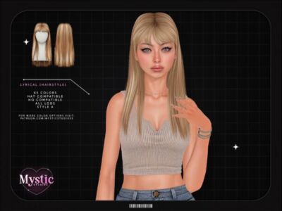 Lyrical Hairstyle – Style A Sims 4 CC