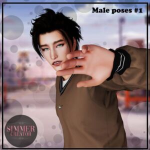 Stylish Male Poses Collection Sims 4 CC