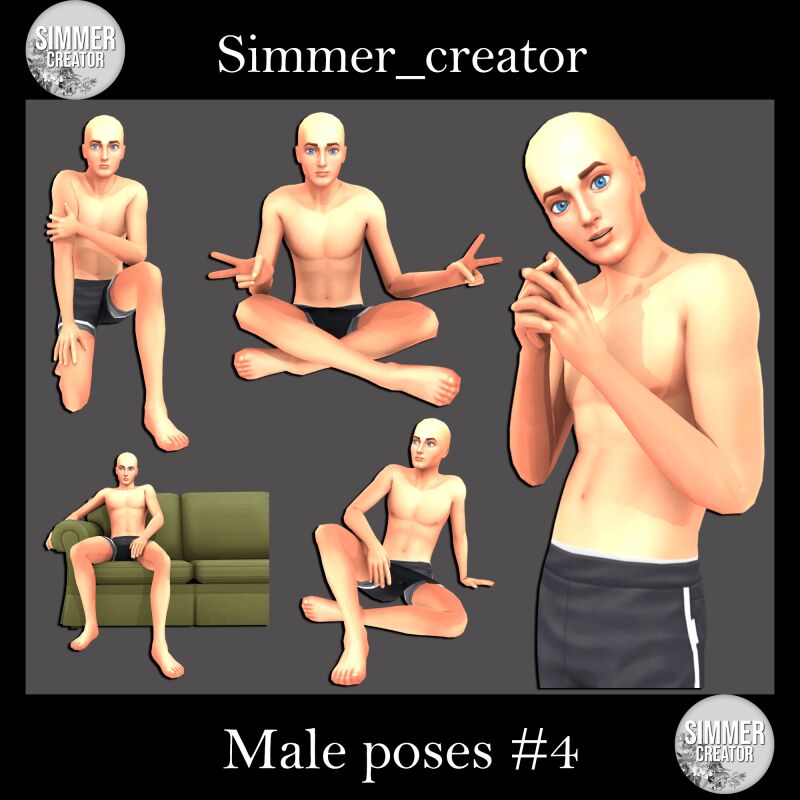 Dynamic Male Poses Collection 2 sims 4 cc male poses 4 by meow creator 2