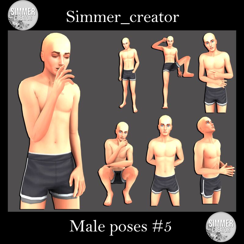 sims 4 cc male poses 5 by meow creator 2