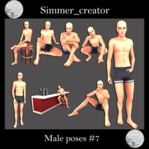 Male Poses #7 By Meow_Creator Sims 4 CC