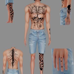 Male Tattoo #50 By Meow_Creator Sims 4 CC