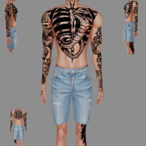 Male Tattoo #52 by Meow_Creator Sims 4 CC