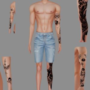Male Tattoo #54 by Meow_Creator Sims 4 CC