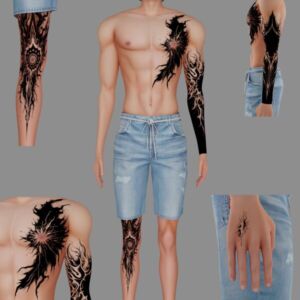Male Tattoo #56 By Meow_Creator Sims 4 CC
