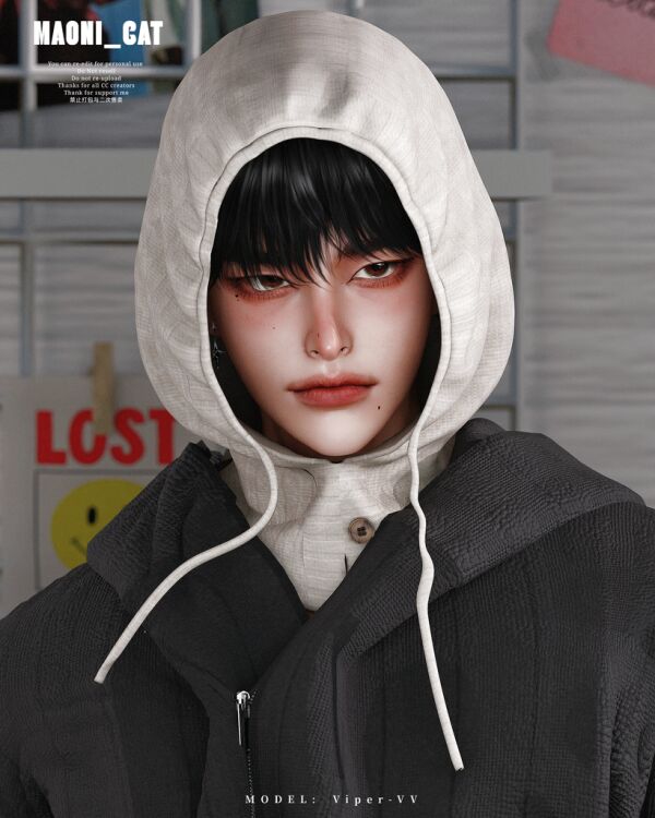 Stylish Hair Layers Haircut-Hat 1 Stylish Hair Layers Haircut-Hat Sims 4 CC