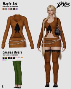 Maple Set: Stylish Accessories for Females Sims 4 CC