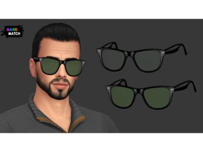 Mens Classic Wayfarer Sunglasses Sims 4 CC