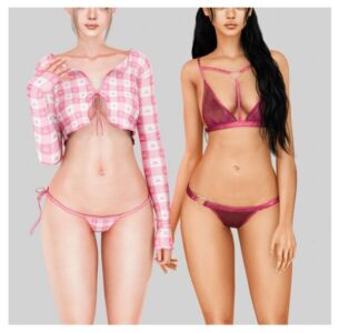 Stylish Mini Sleepwear Set Sims 4 CC
