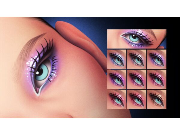 Celeste Glitter Eyeshadow: A Sparkling Addition 1 Celeste Glitter Eyeshadow: A Sparkling Addition Sims 4 CC