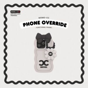 Momo CC Cutie Phone Override Sims 4 CC