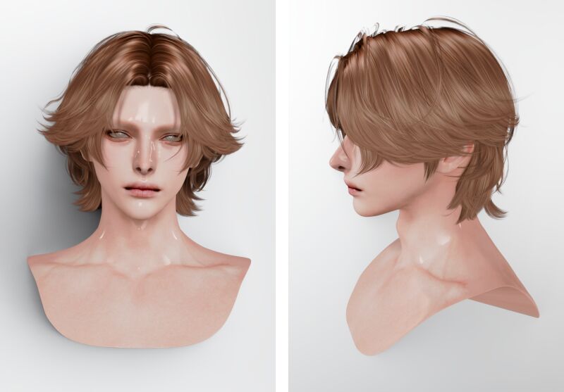 Moood Hair N117 - VER1 2 sims 4 cc moood hair n117 ver1 by moood 2