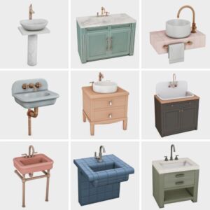 Sleek Sink Counters for Your Sims 4 Bathroom Sims 4 CC