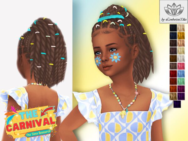 Fun Child Hairstyle: Nailah Hair + Accessory 1 Fun Child Hairstyle: Nailah Hair + Accessory Sims 4 CC