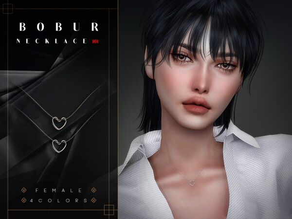 Charming Heart Pendant Necklace 1 Charming Heart Pendant Necklace Sims 4 CC