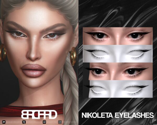 Nikoleta 3D Eyelashes Sims 4 CC