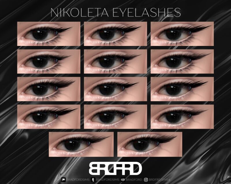 sims 4 cc nikoleta 3d eyelashes by bradfordsims 2