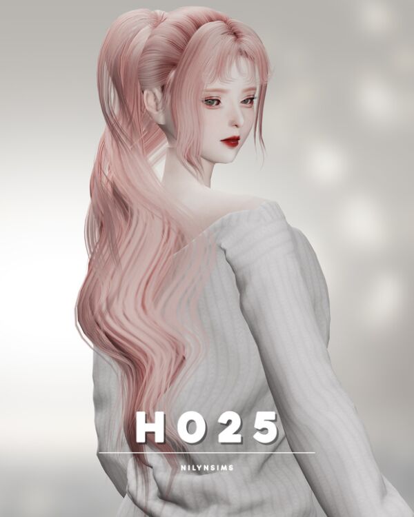 Stylish Nilyn Hair H025 1 Stylish Nilyn Hair H025 Sims 4 CC