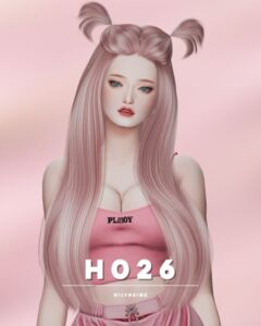 Nilyn Hair H026 Sims 4 CC