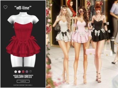 Elegant Off-Line Gulsah Dress Sample Sims 4 CC